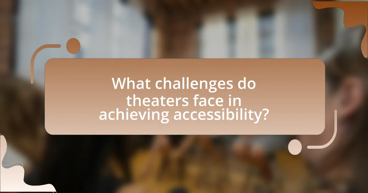 What challenges do theaters face in achieving accessibility?